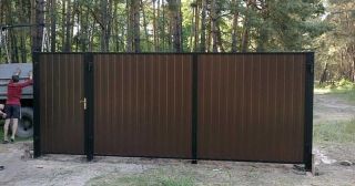 Купить распашные ворота из профнастила Лыткарино, цена от 2742 руб.